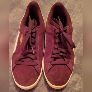Purple Puma casual sneaker shoes women's 8